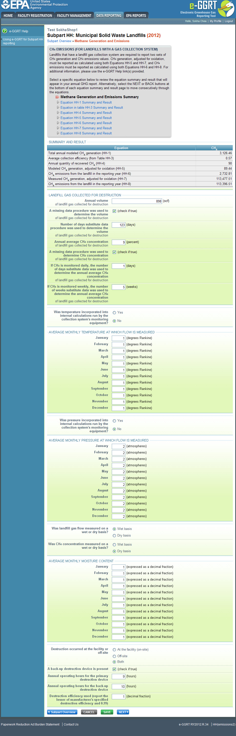 Subpart HH: Methane Generation and Emissions